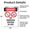 Signmission No Smoking Oxygen In Use Danger Sign, Vinyl Decal, 10in W x 14in L, 2PK OS-2PACK-DS-D-1014-V-1488 - alternate 5